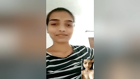 Indian girl showing off her body on web camera video
